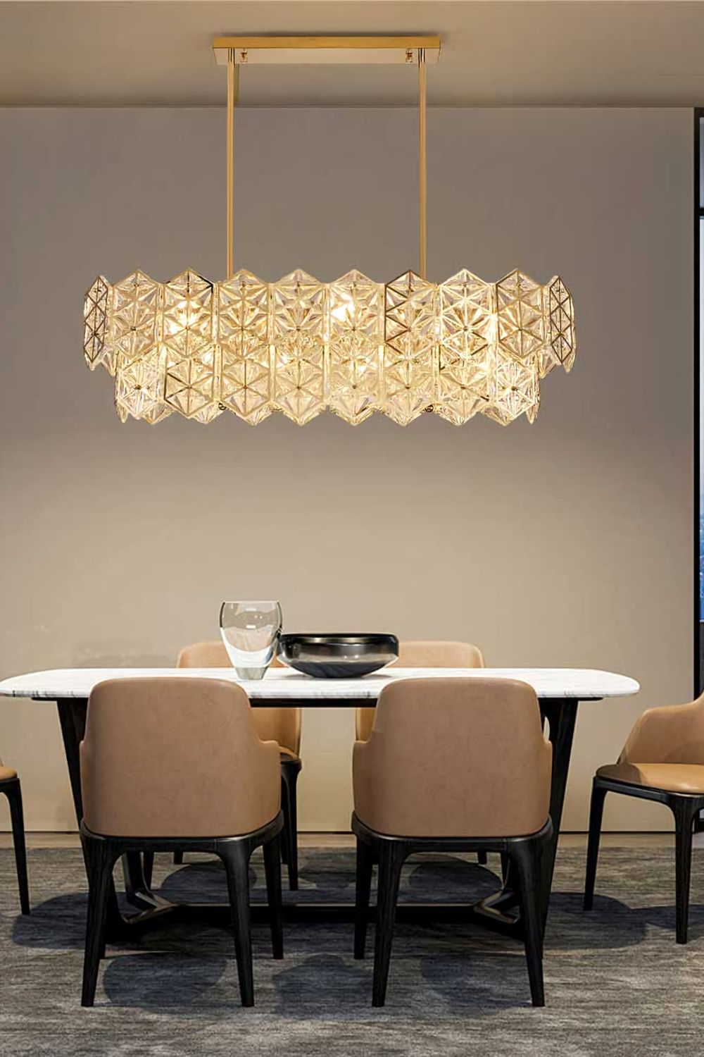 Kinkeldey Crystal Prism Chandelier - morylighting