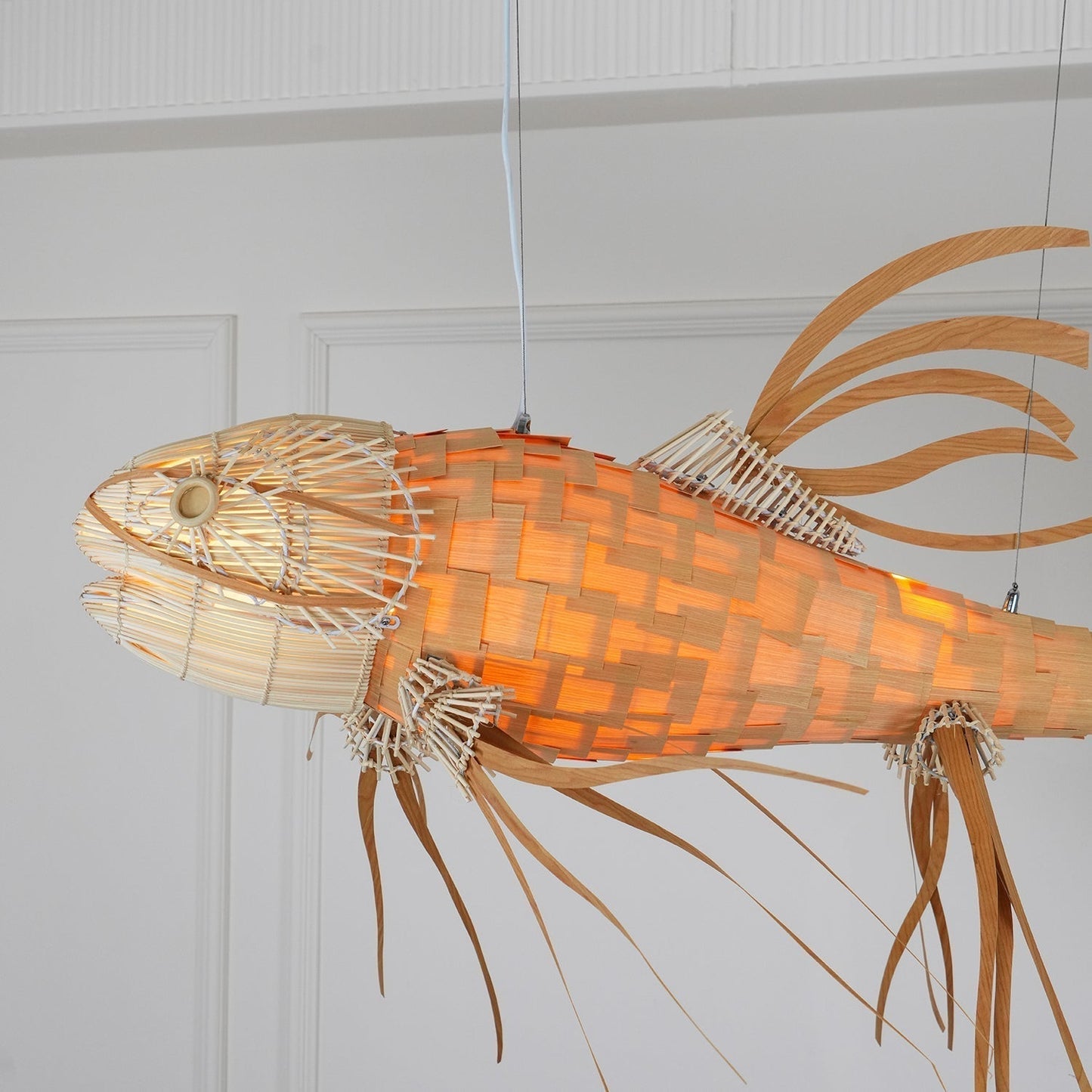 Koi Crystal Spiral Chandelier