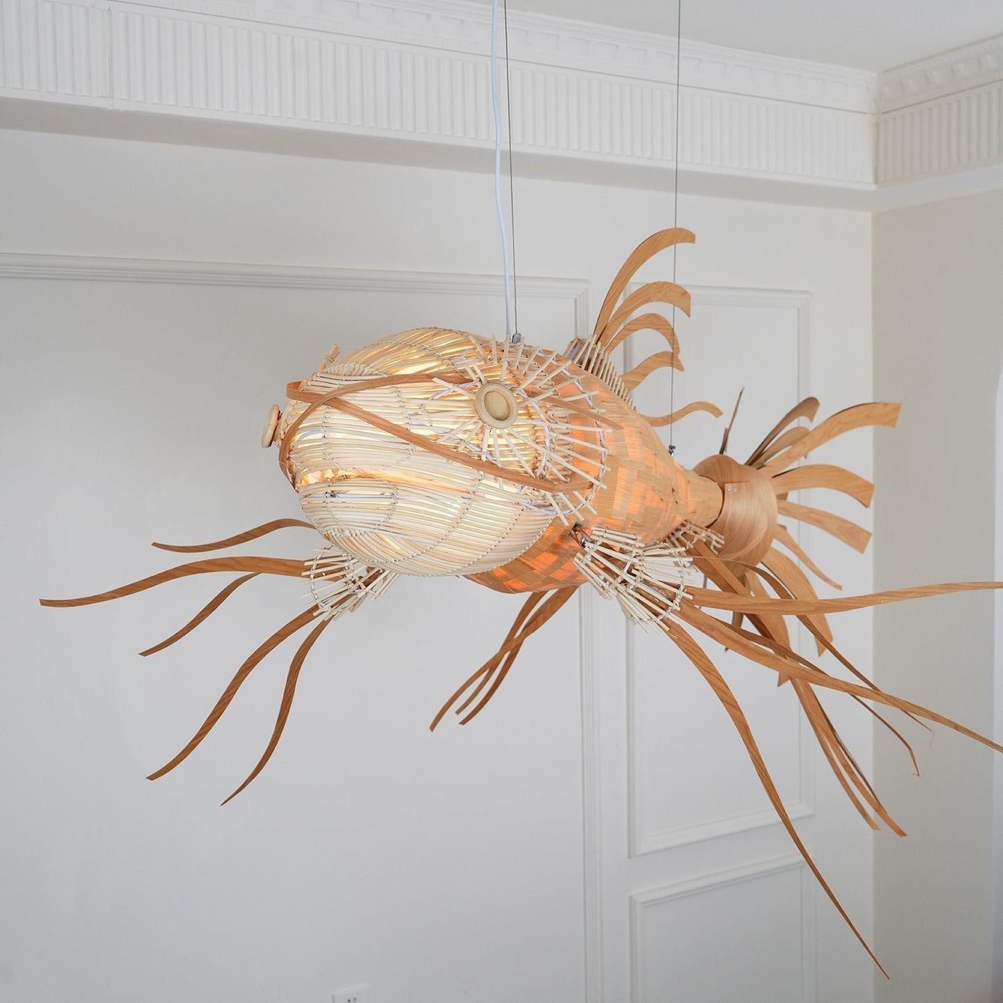Koi Crystal Spiral Chandelier
