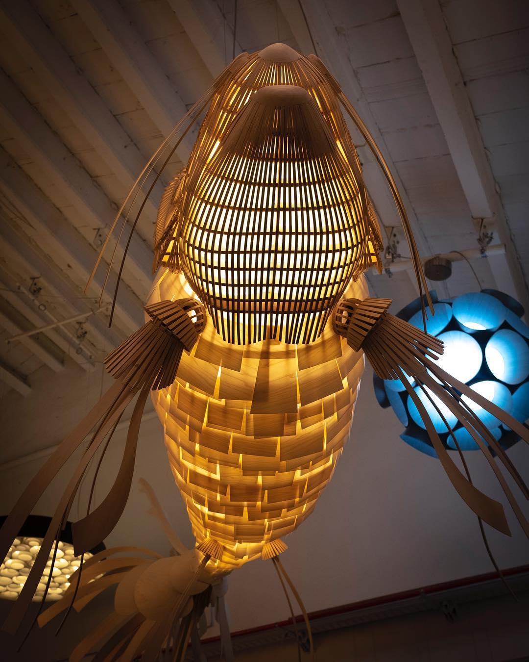 Koi Crystal Spiral Chandelier