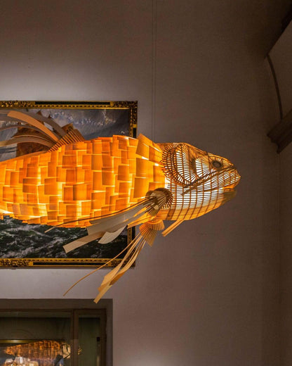 Koi Crystal Spiral Chandelier