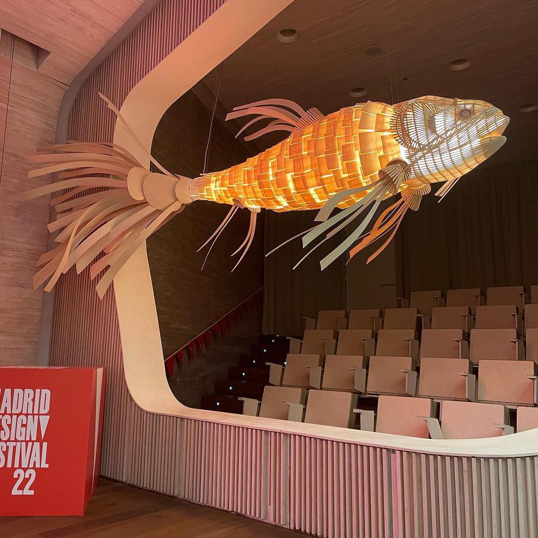 Koi Crystal Spiral Chandelier