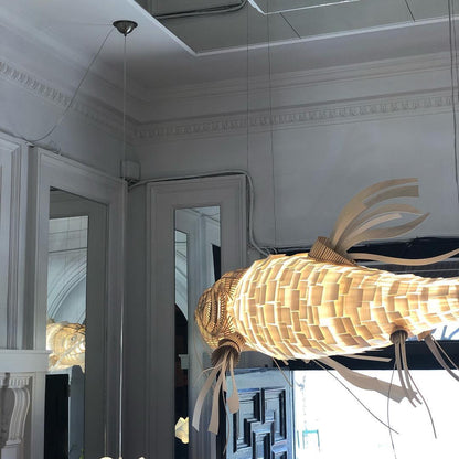 Koi Crystal Spiral Chandelier