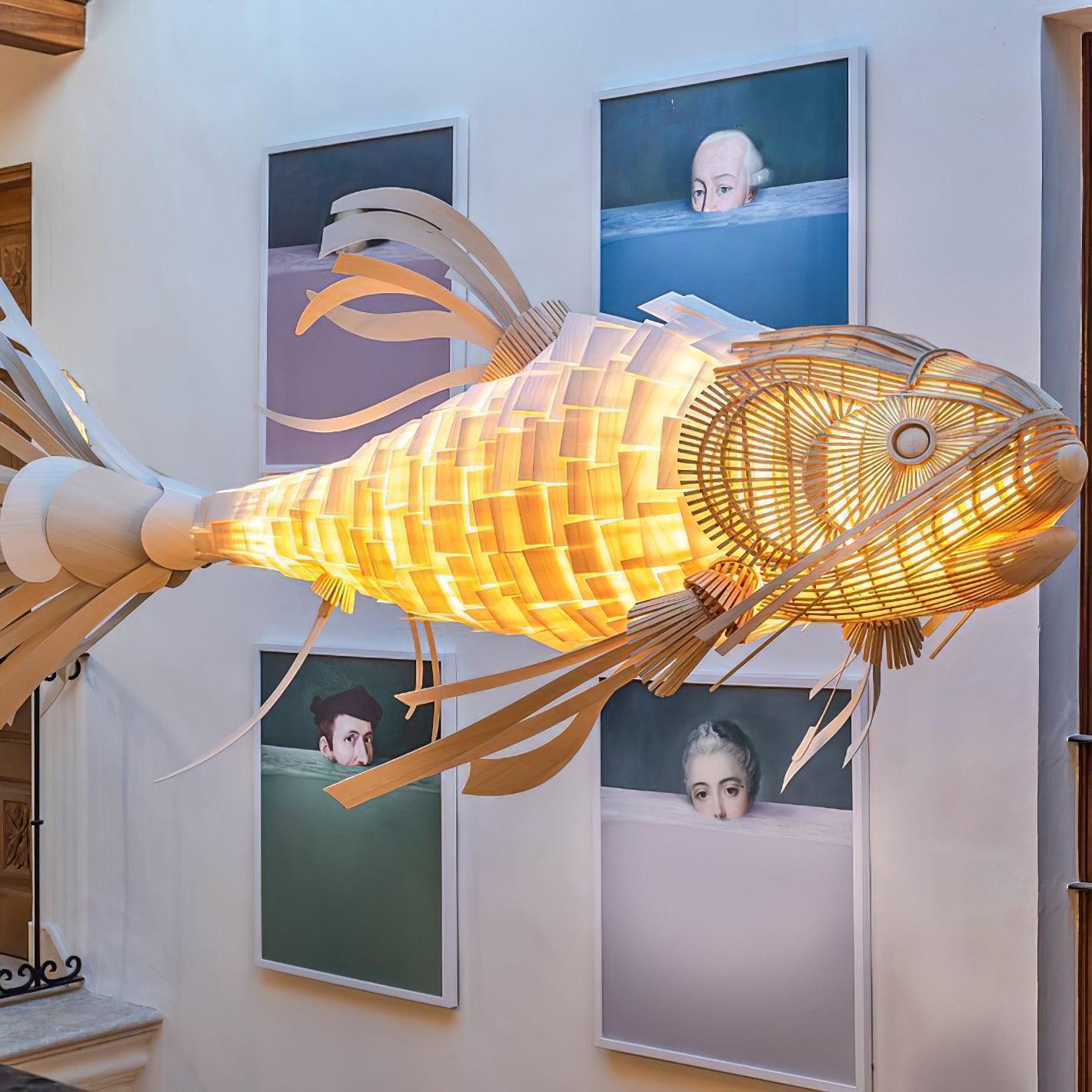 Koi Crystal Spiral Chandelier