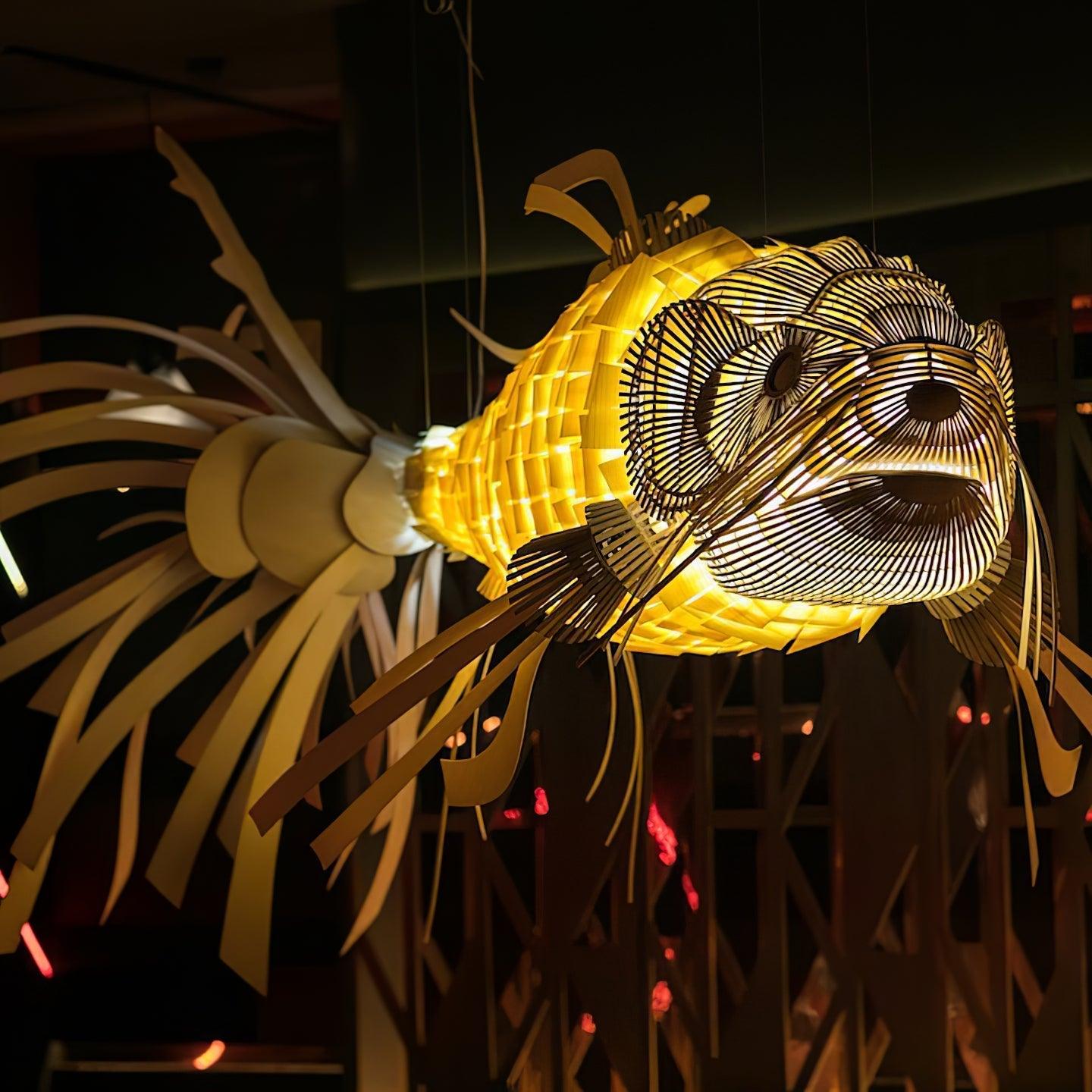 Koi Crystal Spiral Chandelier
