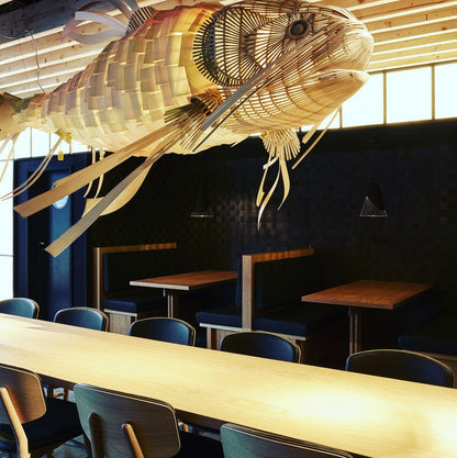Koi Crystal Spiral Chandelier
