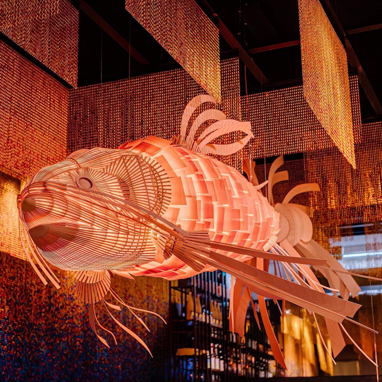 Koi Crystal Spiral Chandelier