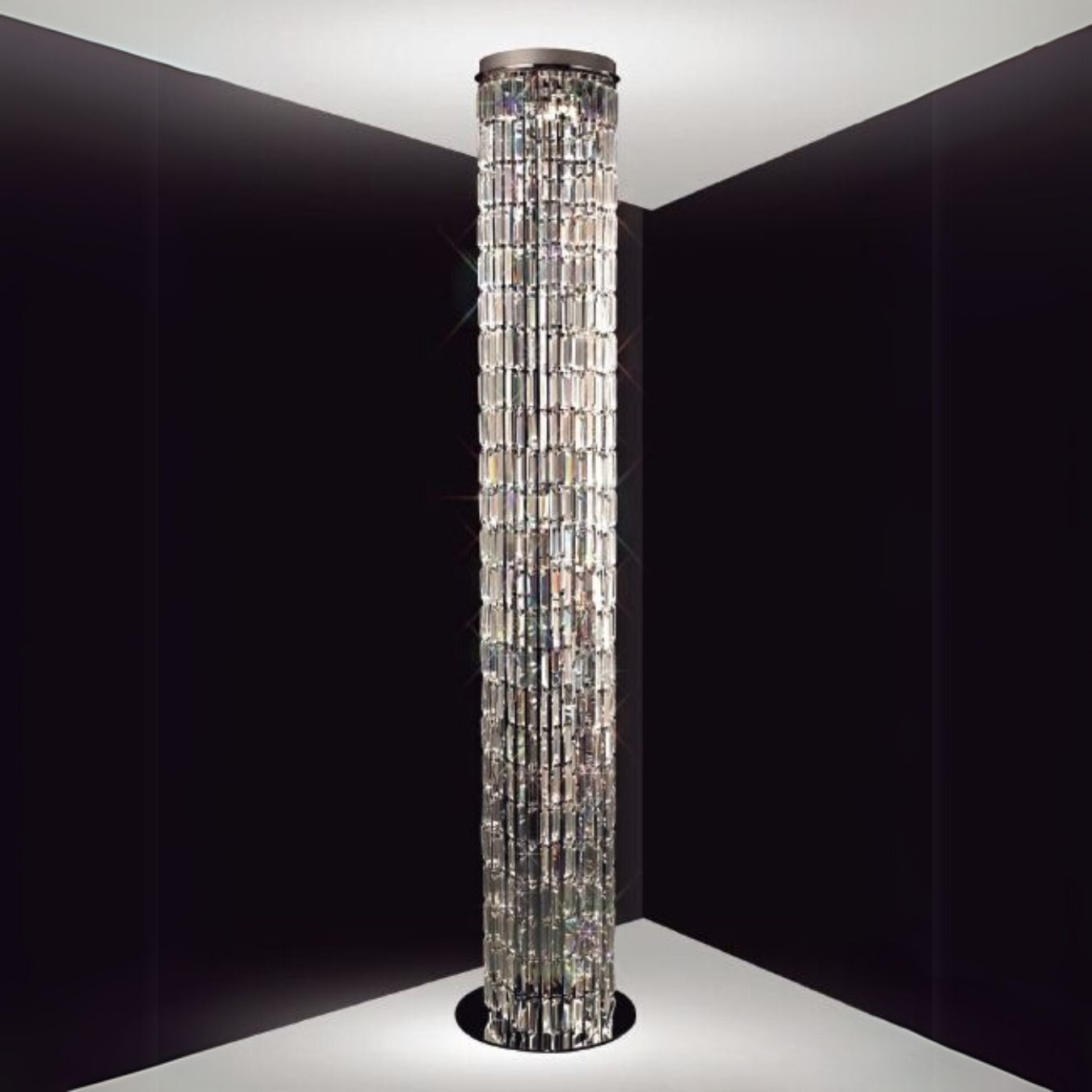 Modern Luxury Crystal Cylinder Flush Mounted Chandelier