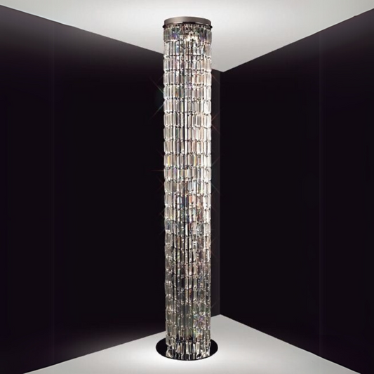 Modern Luxury Crystal Cylinder Flush Mounted Chandelier
