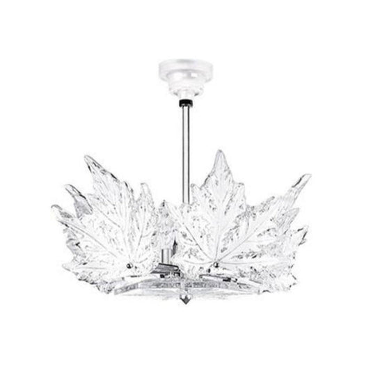Maple Leaf Crystal Single Layer Chandelier
