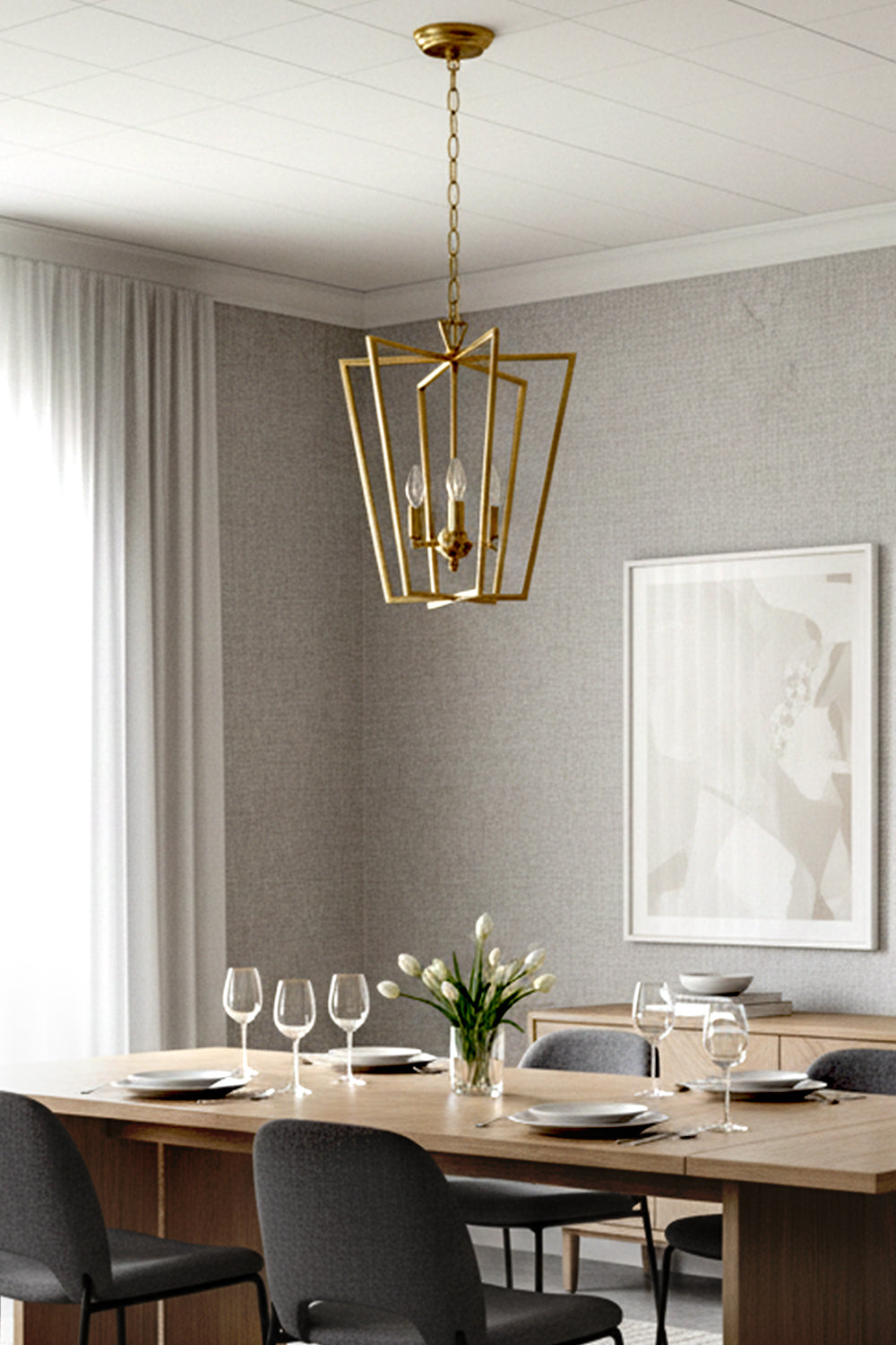 Lantern-shaped chandelier - view 4 | morylighting