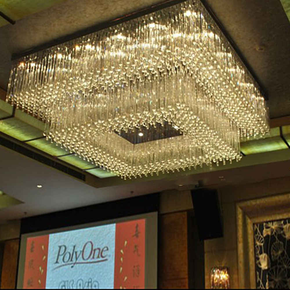 Large Contemporary square chandelier