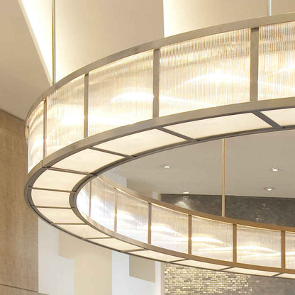 Large round ring chandelier