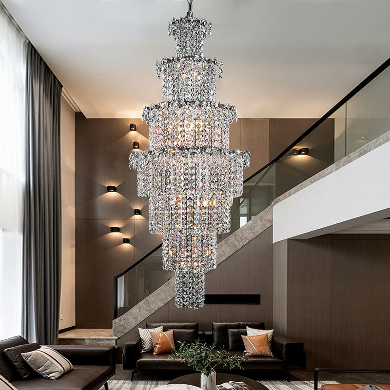 Morylighting Grand Lumina K9 Crystal Chandelier - grand American estate foyer