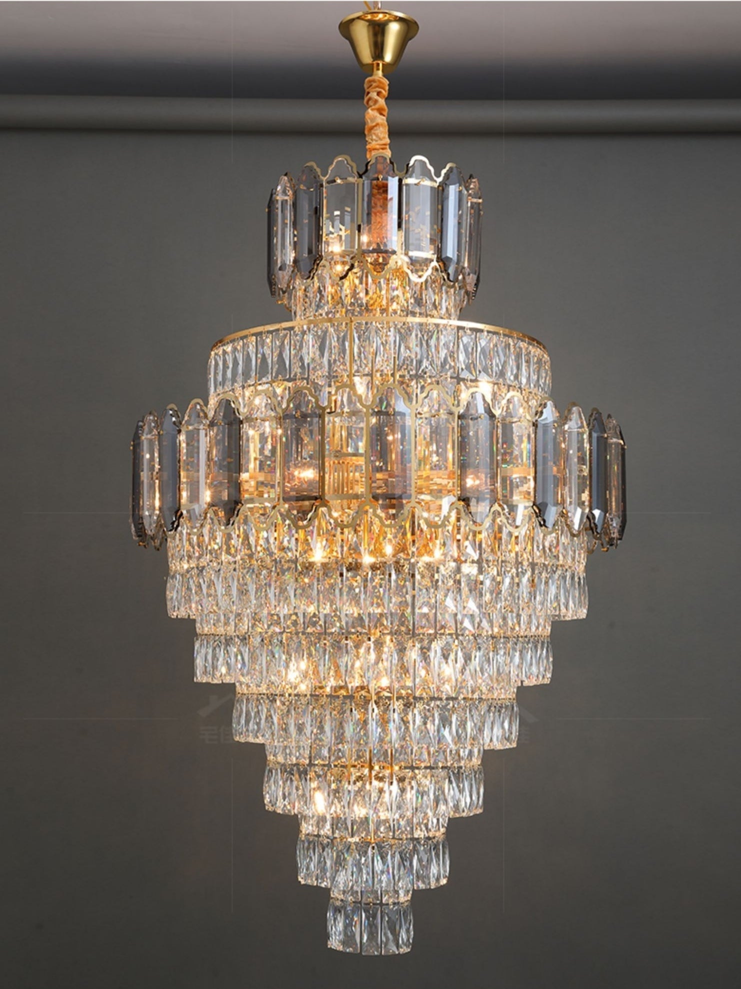 Morylighting Grand Radiance Round Crystal Chandelier - Background Shot