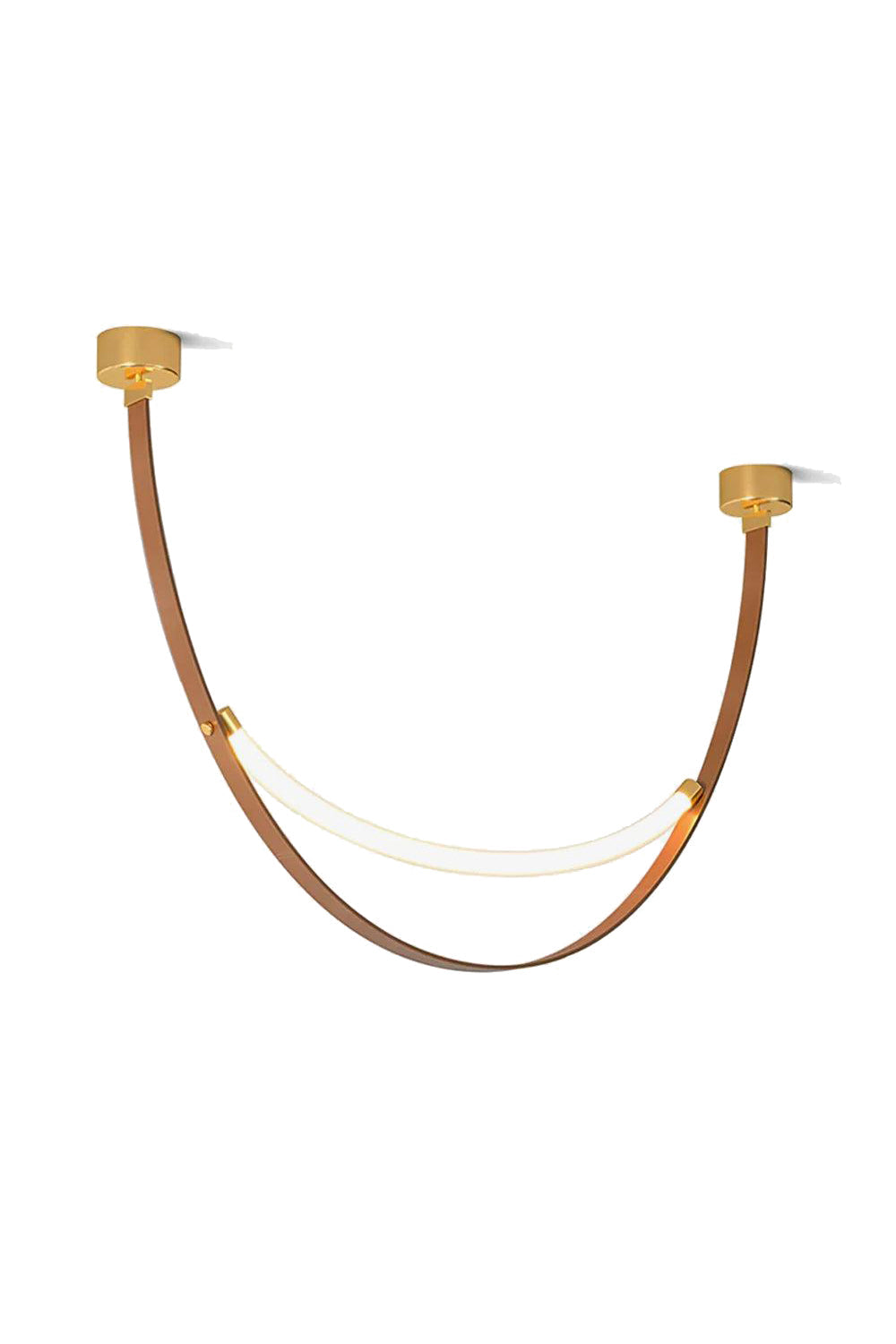 Leather Arc Loop Pendant Light | morylighting