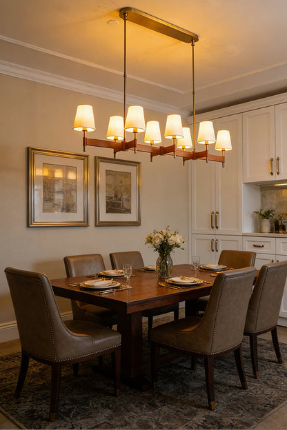 Leather Halo Ring Chandelier - view 9 | morylighting