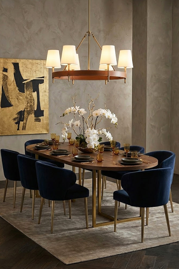 Leather Halo Ring Chandelier - view 5 | morylighting