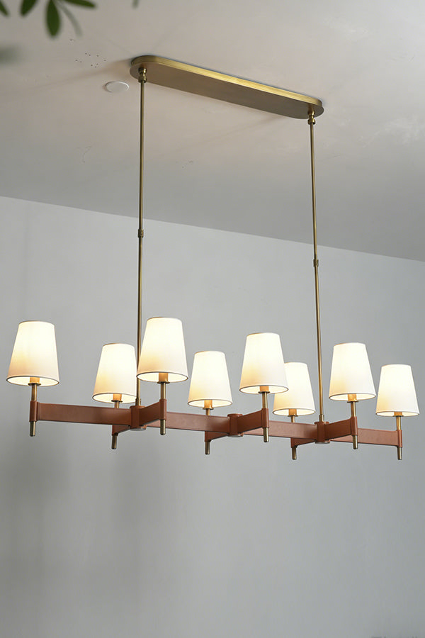Leather Halo Ring Chandelier - view 22 | morylighting