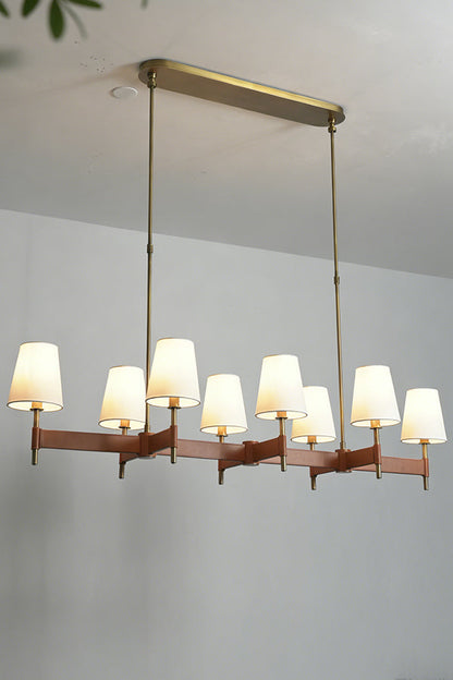 Leather Halo Ring Chandelier - view 22 | morylighting