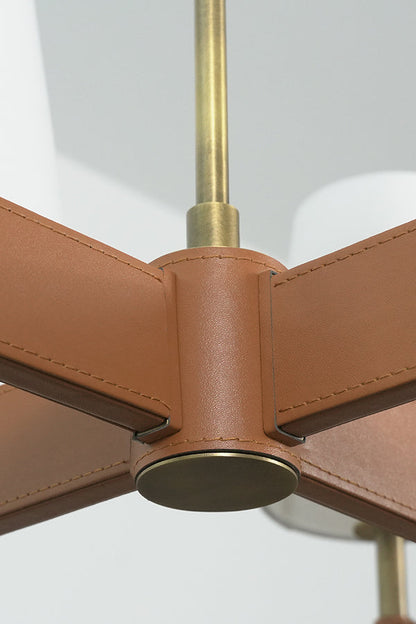 Leather Halo Ring Chandelier - view 26 | morylighting