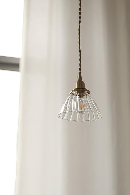 Ledbury Retro Ribbed Glass Pendant Light - view 15 | morylighting
