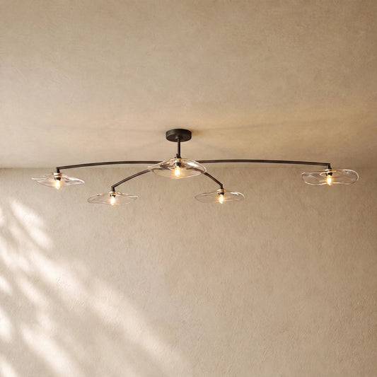 Liliy Clear Glass Flushmount