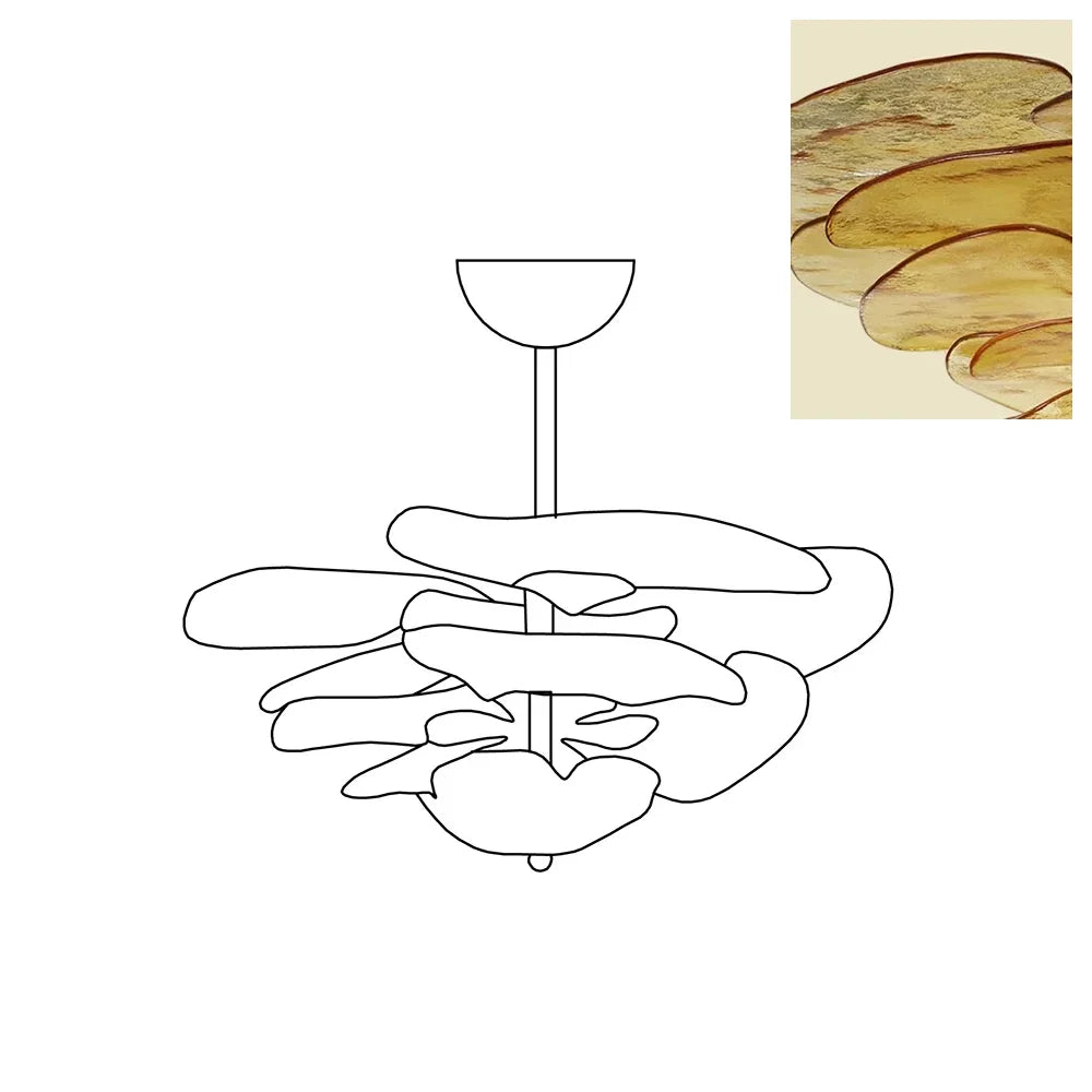Amber Glass Chandelier - view 19 | morylighting