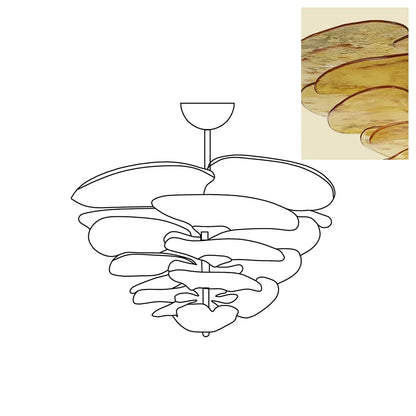Amber Glass Chandelier - view 17 | morylighting