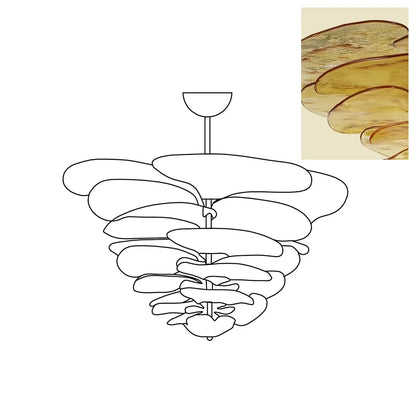 Amber Glass Chandelier - view 16 | morylighting
