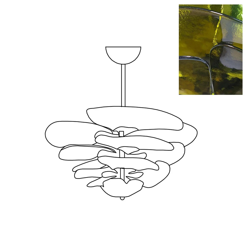 Chandelier Green - view 14 | morylighting