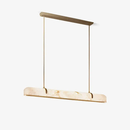 LA Linear Alabaster Chandelier