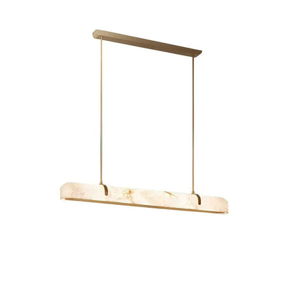 LA Linear Alabaster Chandelier