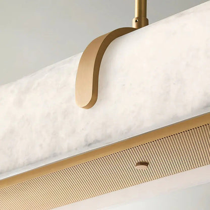 LA Linear Alabaster Chandelier