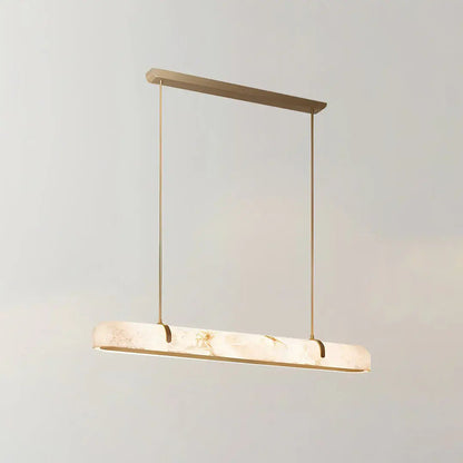 LA Linear Alabaster Chandelier