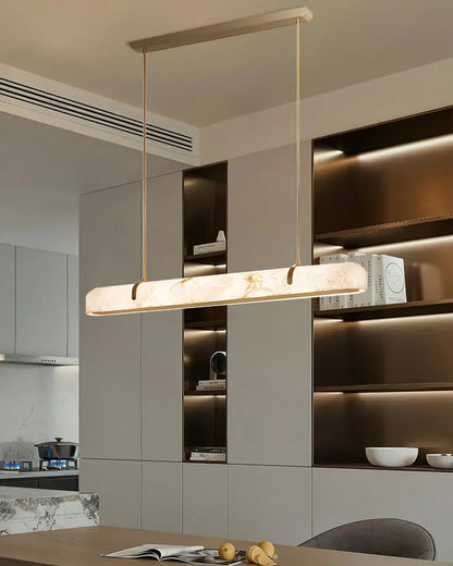 LA Linear Alabaster Chandelier