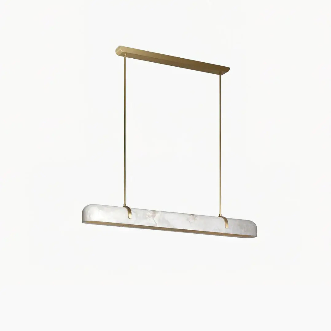 LA Linear Alabaster Chandelier