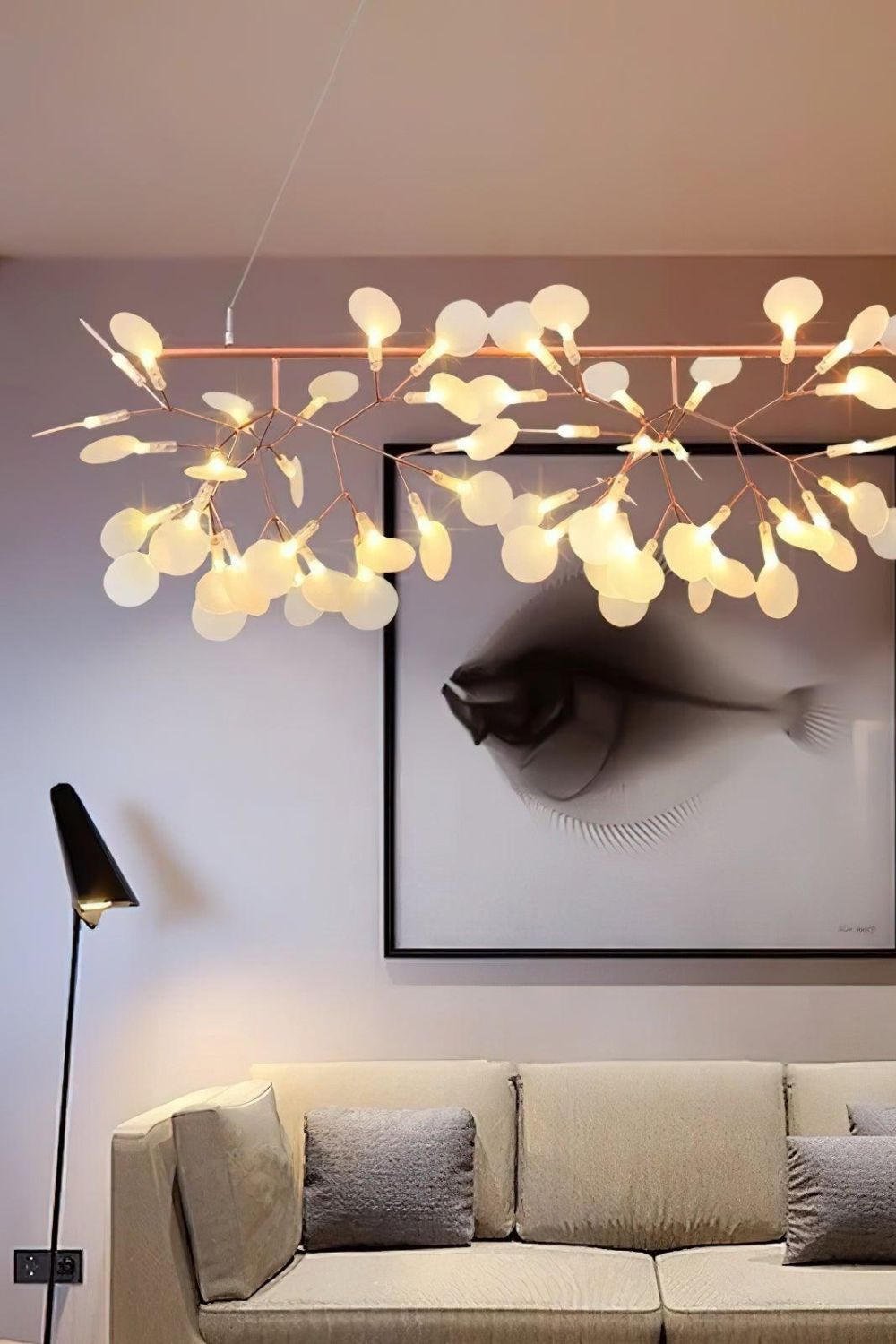 Linear Branch Firefly Chandelier - view 8 | morylighting