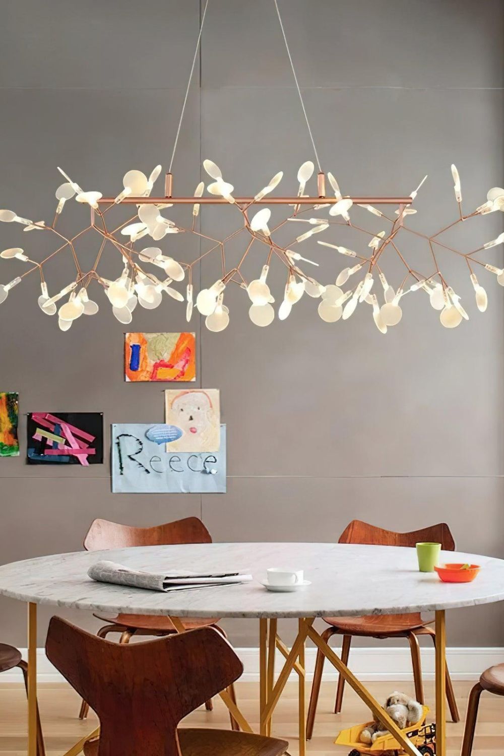 Linear Branch Firefly Chandelier - view 6 | morylighting