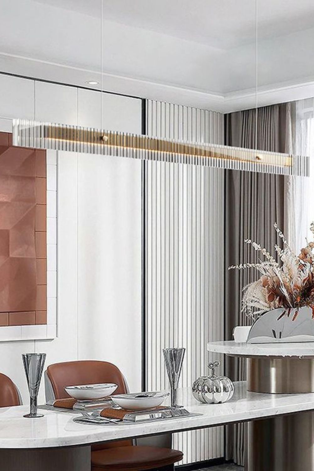 Linear Glass Pendant Light - morylighting