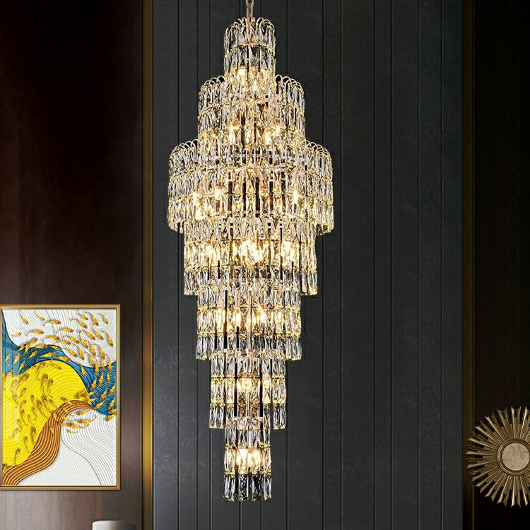 Morylighting Grand Lumina Long Crystal Chandelier - American ballroom or formal entertaining space