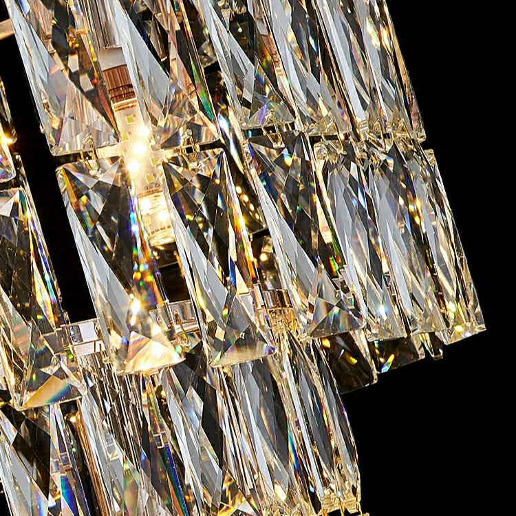Morylighting Grand Lumina Long Crystal Chandelier - Background Shot