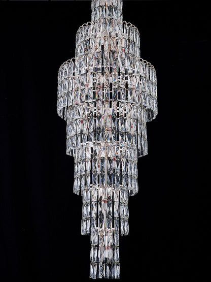 Morylighting Grand Lumina Long Crystal Chandelier - Background Shot