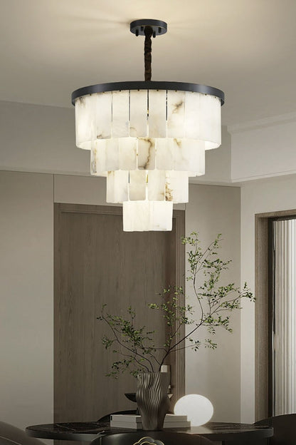 Luxurious Cascading Snow Plaster Chandelier - view 3 | morylighting