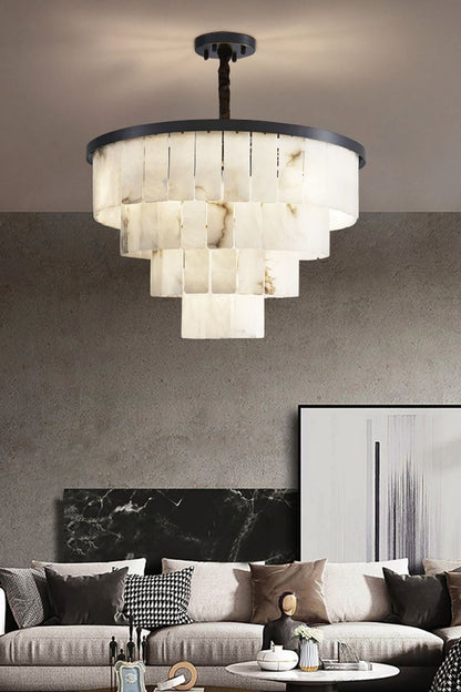 Luxurious Cascading Snow Plaster Chandelier - view 4 | morylighting