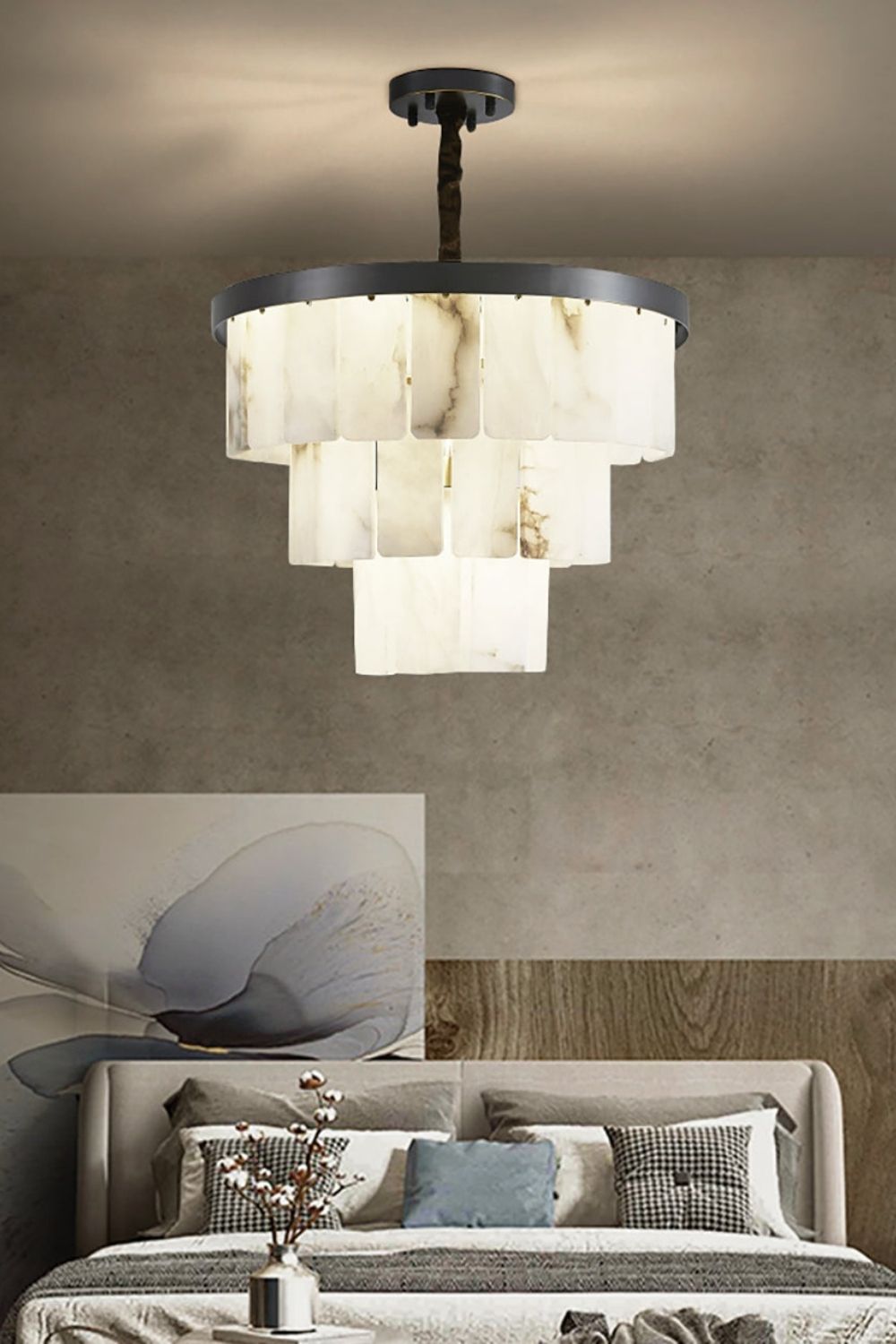 Luxurious Cascading Snow Plaster Chandelier - view 6 | morylighting