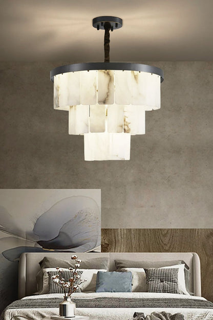 Luxurious Cascading Snow Plaster Chandelier - view 6 | morylighting
