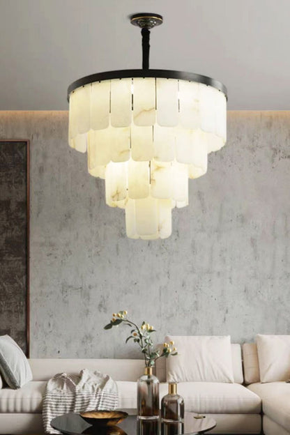Luxurious Cascading Snow Plaster Chandelier - view 11 | morylighting