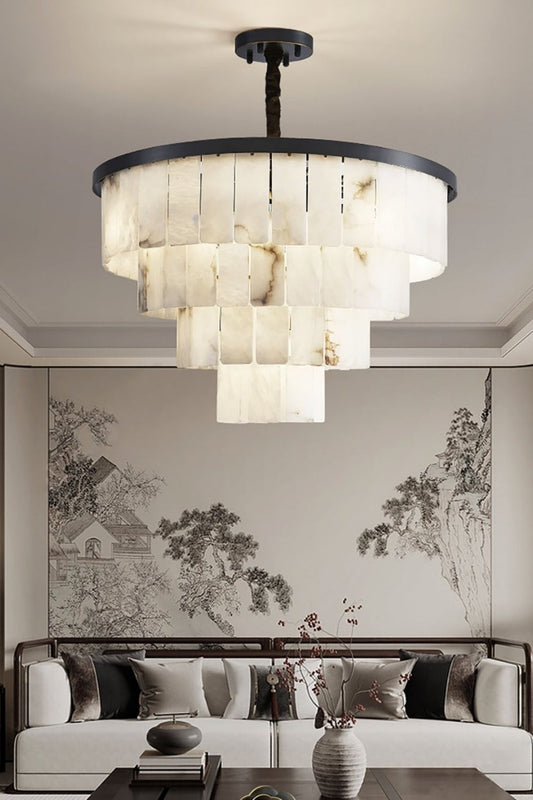 Luxurious Cascading Snow Plaster Chandelier - view 2 | morylighting