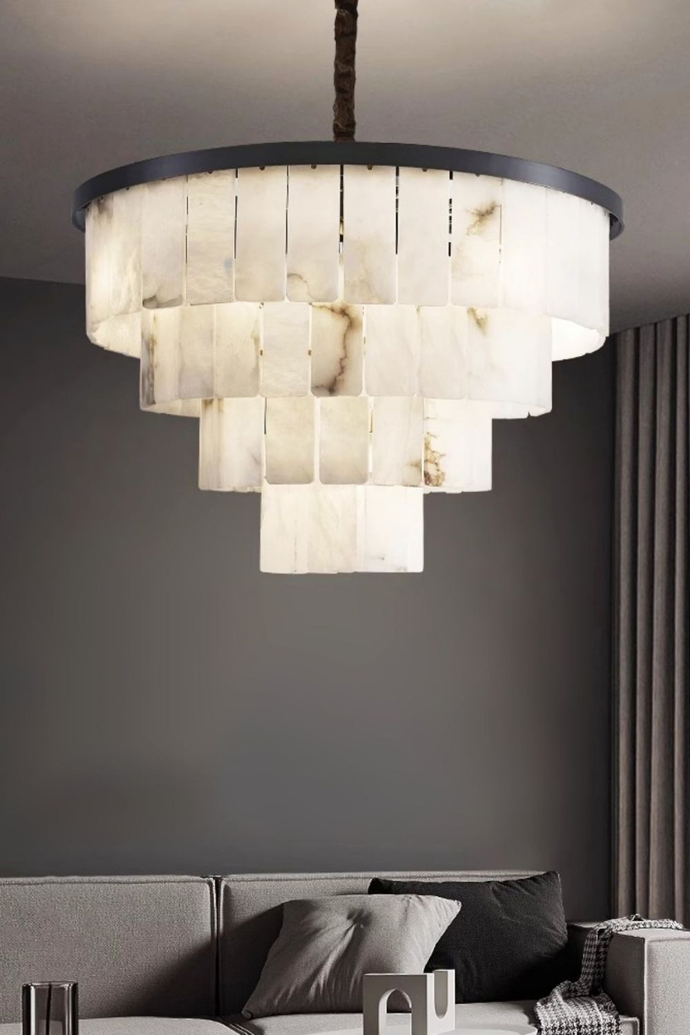 Luxurious Cascading Snow Plaster Chandelier - view 14 | morylighting